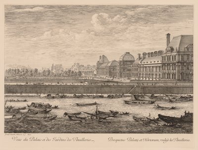 Veduta del Palazzo e dei Giardini delle Tuileries, dal lato del Quai da Israël Silvestre