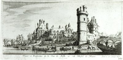 Vista prospettica della Tour de Nesle e dell