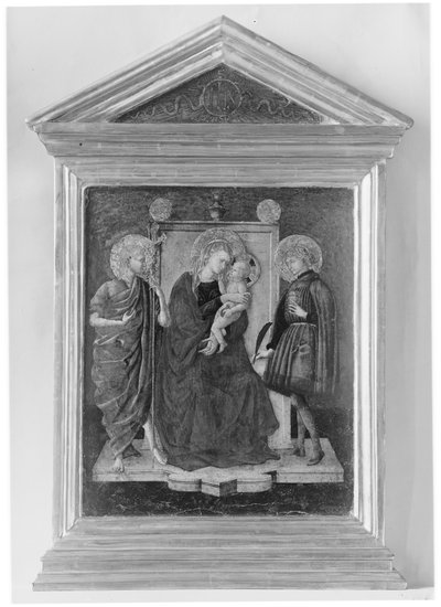 Madonna col Bambino in Trono con San Giovanni Battista e un Altro Santo da Italian