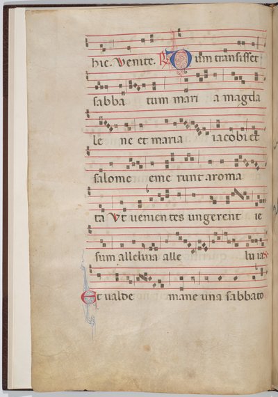 Foglio 2 da un frammento antifonale (verso) da Italian 13th Century