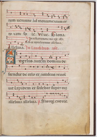 Foglio 3 da un frammento antifonale da Italian 13th Century