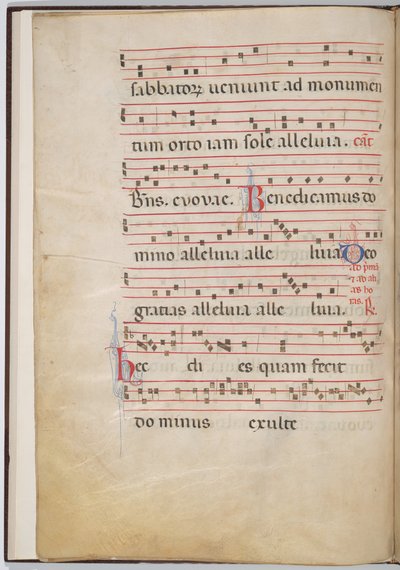 Foglio 4 da un Frammento di Antifonario (verso) da Italian 13th Century