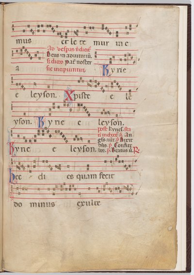 Foglio 5 da un frammento antifonale da Italian 13th Century