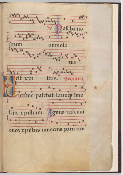 Foglio 6 da un Frammento di Antifonario da Italian 13th Century