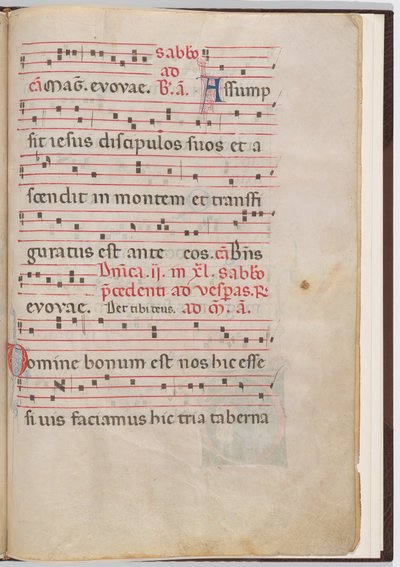 Foglio 7 da un frammento antifonale da Italian 13th Century