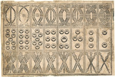 Carte da gioco da Italian 15th Century