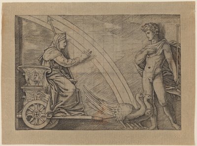 Giunone su un carro trainato da pavoni da Italian 16th Century