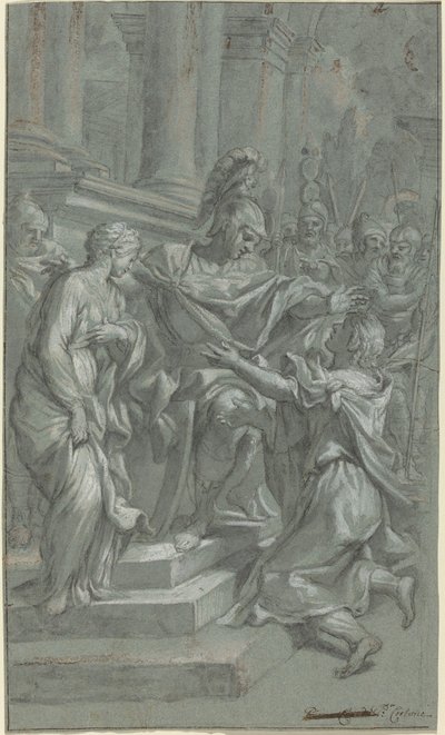 Scipione restituisce la sua prigioniera al suo amante da Italian 17th Century
