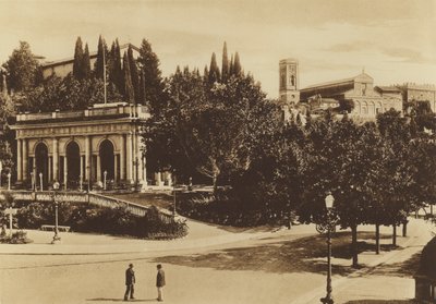 Firenze: Una Parte del Piazzale Michelangiolo con la Loggetta, la Chiesa di S Salvatore e la Basilica di S Miniato da Italian Photographer