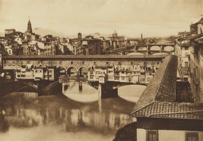 Firenze: Veduta dei Lungarno coi Ponti, Vecchio, S Trinita, Carraia e di Ferro alle Cascine da Italian Photographer