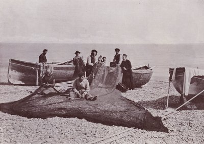 Italia: Bordighera, pescatori al lavoro (foto in bianco e nero) da Italian Photographer