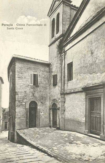 Perugia: Chiesa Parrocchiale di Santa Croce (b/w photo) da Italian Photographer