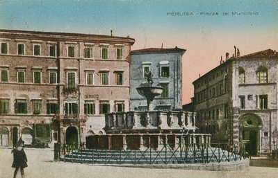 Perugia, Piazza del Municipio, c. 1910 da Italian Photographer