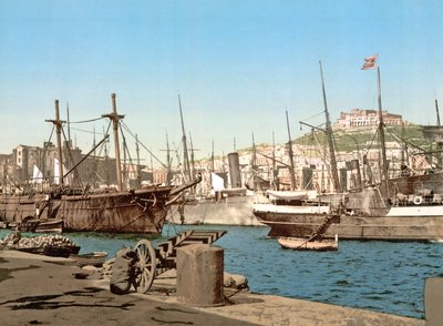 Porto di Napoli, pub. c.1891 da Italian Photographer