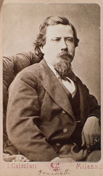 Ritratto del compositore italiano Amilcare Ponchielli (1834-1885) da Italian Photographer