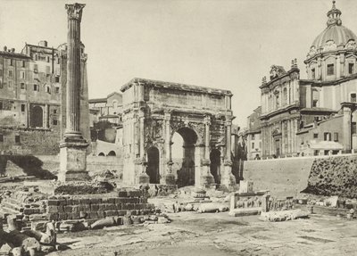 Foro Romano, Arco di Settimio Severo con la Colonna di Foca da Italian Photographer