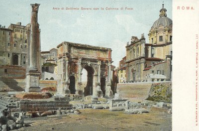 Roma, Italia, Arco di Settimio Severo, La Colonna di Foca da Italian Photographer