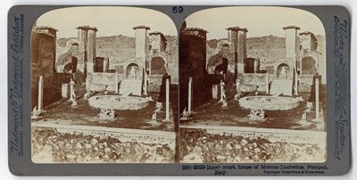 La Casa di Marco Lucrezio, Pompei, dalla Underwood Travel Library, 1895 da Italian Photographer