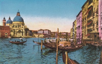 Venezia/Venice: Canal Grande Con la Chiesa Della Salute e Il Traghetto S Marco (coloured photo) da Italian Photographer