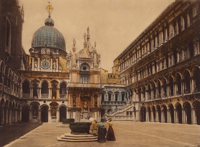 Venezia / Venice: Cortile Palazzo Ducale (coloured photo) da Italian Photographer