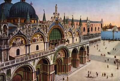 Venezia / Venice: Facciata della Basilica vista dalla Torre dell
