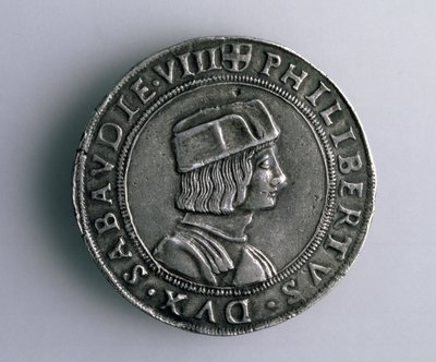 Moneta da 4-Teston (dritto) di Filiberto II di Savoia (1497-1504), XV-XVI secolo (argento) da Italian School