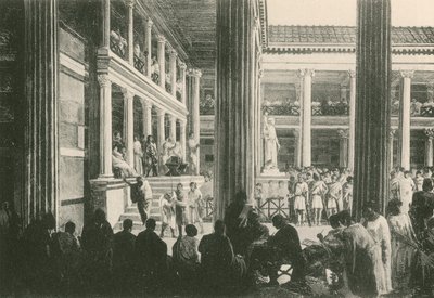 Un giudizio criminale nella Basilica (incisione) da Italian School