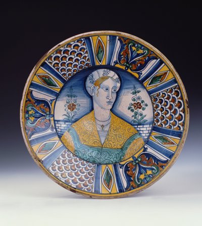 Grande piatto da ritratto di Deruta, c.1530 da Italian School