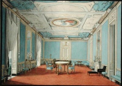 Un interno di palazzo neoclassico a Napoli, c.1830 da Italian School