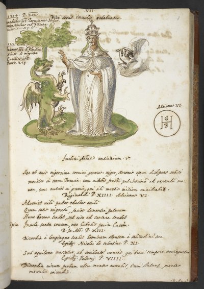 Profezie e immagini del quindicesimo Papa, di Gioacchino da Fiore da Italian School