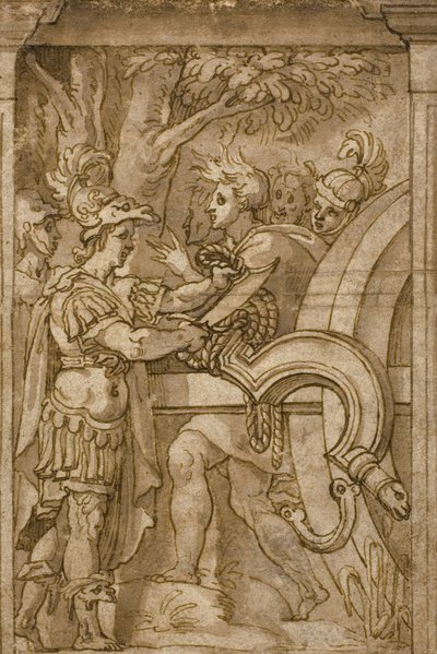 Alessandro taglia il nodo gordiano da Italian School