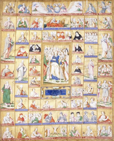 Tutti i santi con San Pietro al centro, c.1560 da Italian School