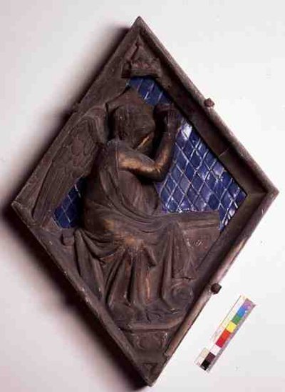 Figura allegorica, piastrella in rilievo dal Campanile da Italian School