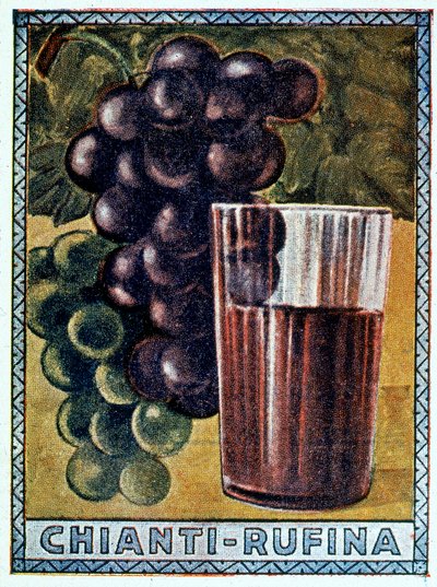 Un manifesto storico del Chianti Rufina da Italian School