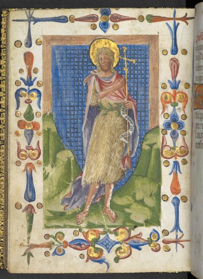 Una pagina illuminata dal Calendarium, inizio XV secolo da Italian School