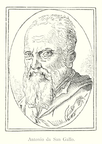 Antonio da San Gallo (incisione) da Italian School