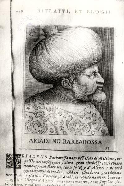 Ariadeno Barbarossa (c.1465-1546) (incisione) da Italian School