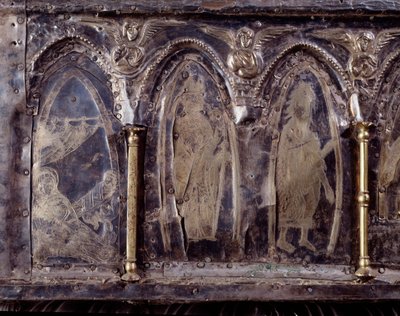 Arca di Barbarossa, con scene della vita di San Giovanni Battista (legno, foglia d