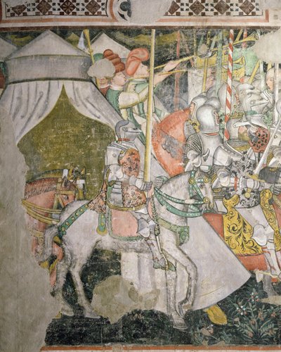 Esercito a cavallo, dettaglio di una scena di battaglia da Italian School