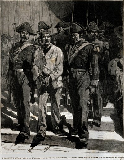 Arresto di Giovanni Passannante (1849-1910) che compì l