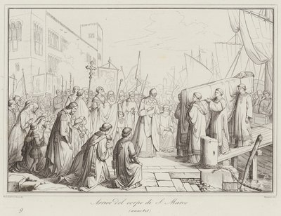 Arrivo del corpo di San Marco, 828 da Italian School