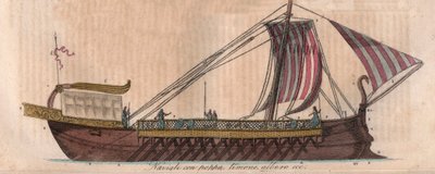 Trireme ateniese, IV secolo a.C. (acrostolio) - Triere o trireme - incisione da 