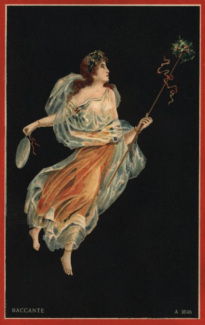 Baccante (litografia a colori) da Italian School