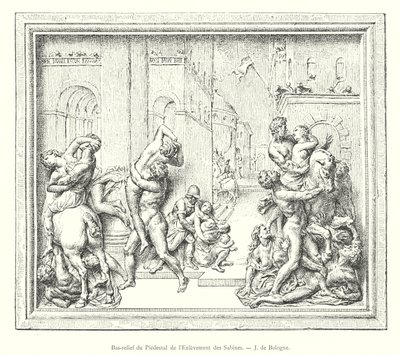 Bassorilievo del Piedistallo del Ratto delle Sabine, di Giambologna (incisione) da Italian School