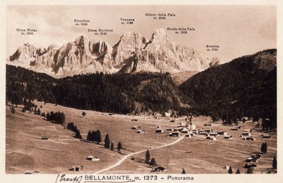Bellamonte, frazione di Predazzo, cartolina, Trentino-Alto Adige, Italia, XX secolo da Italian School