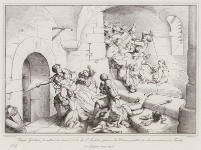 Biagio Giuliani fa saltare in aria il forte di San Teodoro presso la Canea, piuttosto che arrendersi ai Turchi da Italian School