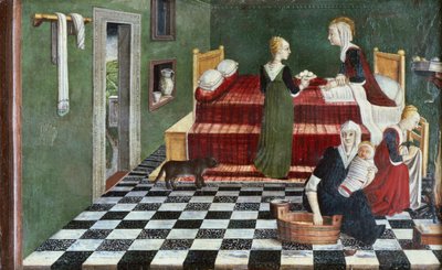 Nascita della Vergine (comparto di una predella), Veneto, c.1480 da Italian School