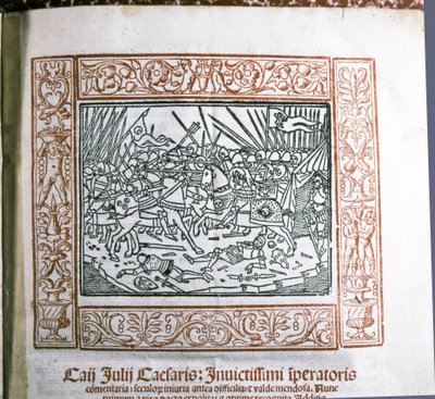 CESARE Gaio Giulio: Illustrazione dai "Commentarii de Bello Gallico" di Cesare, c.1511 da Italian School