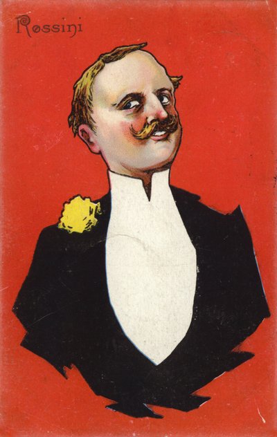 Caricatura di Gioachino Rossini da Italian School