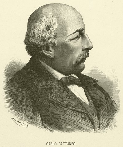 Carlo Cattaneo (incisione) da Italian School
